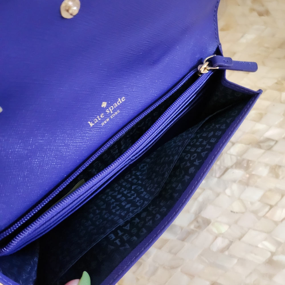 KATE SPADE Monster Wallet Blue **EUC** - Picture 5 of 5